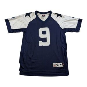Dallas Cowboys Football Jersey Youth XL Blue White NFL Football Tony Romo Reebok